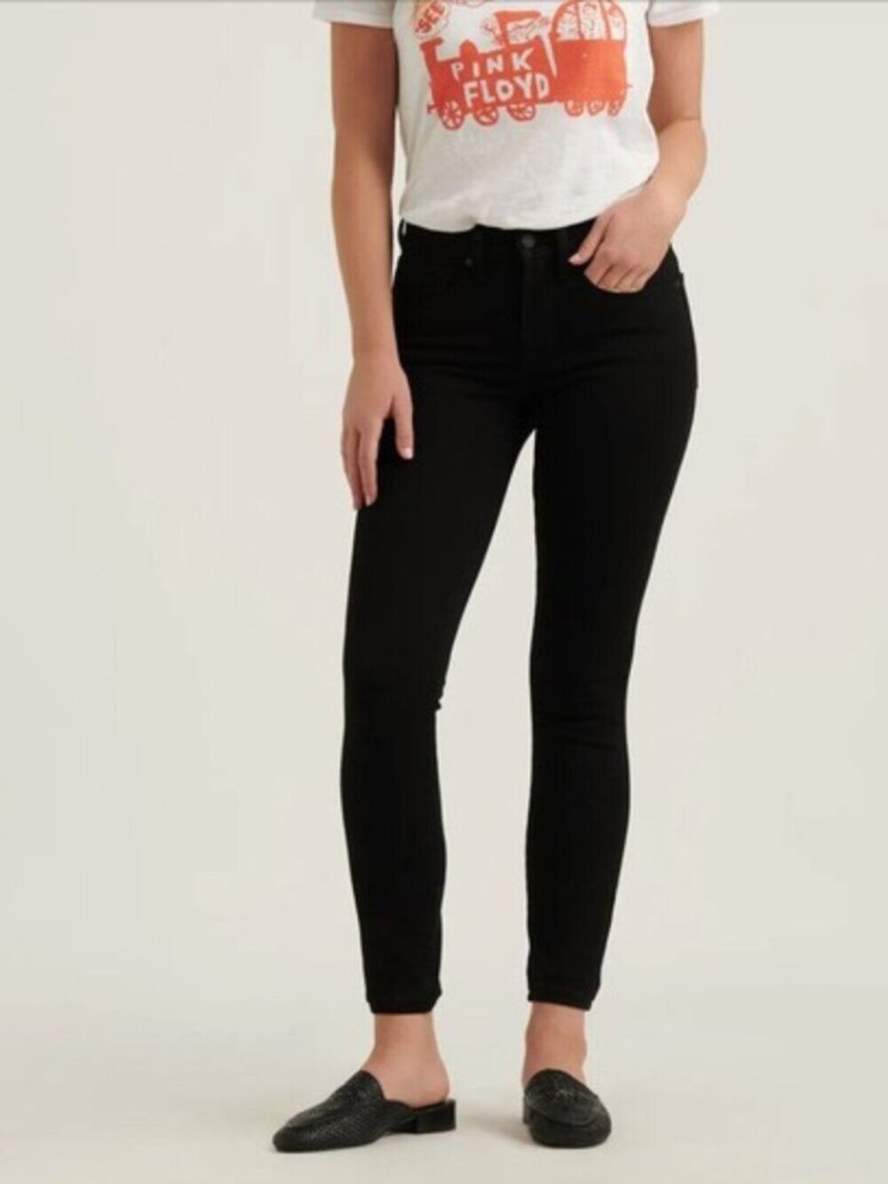 Lucky Brand Black Mid Rise Skinny Ava 6/28 Ankle